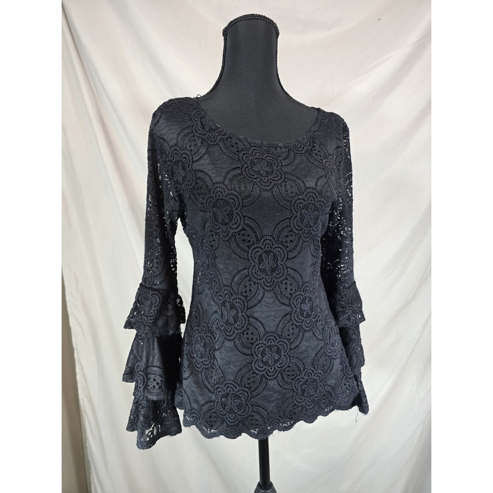Haute Project Womens Blouse In Black Size Medium. Stunning Summer Blouse For...